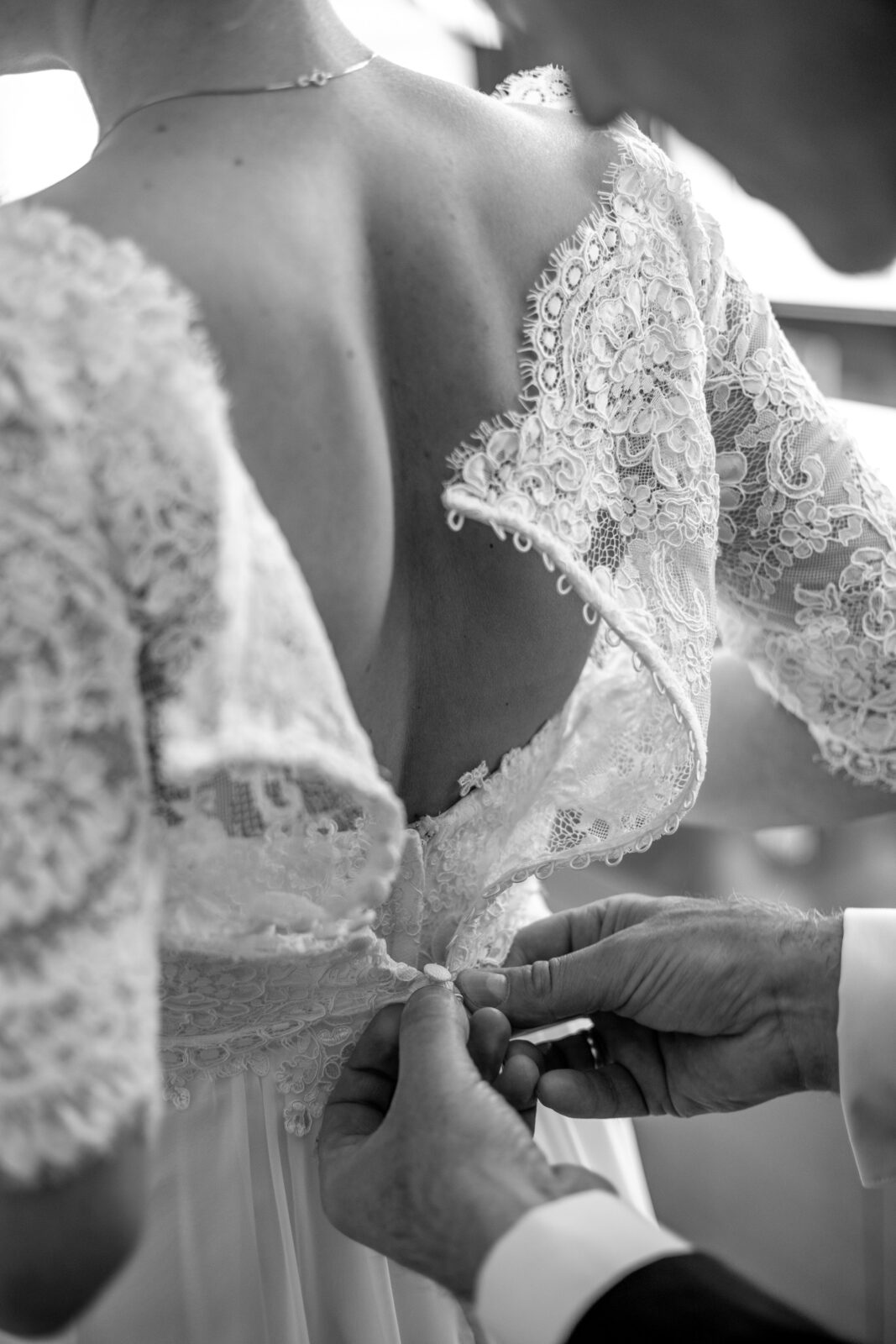 Detailfoto von Hochzeitskleid von Hochzeit am Bodensee
