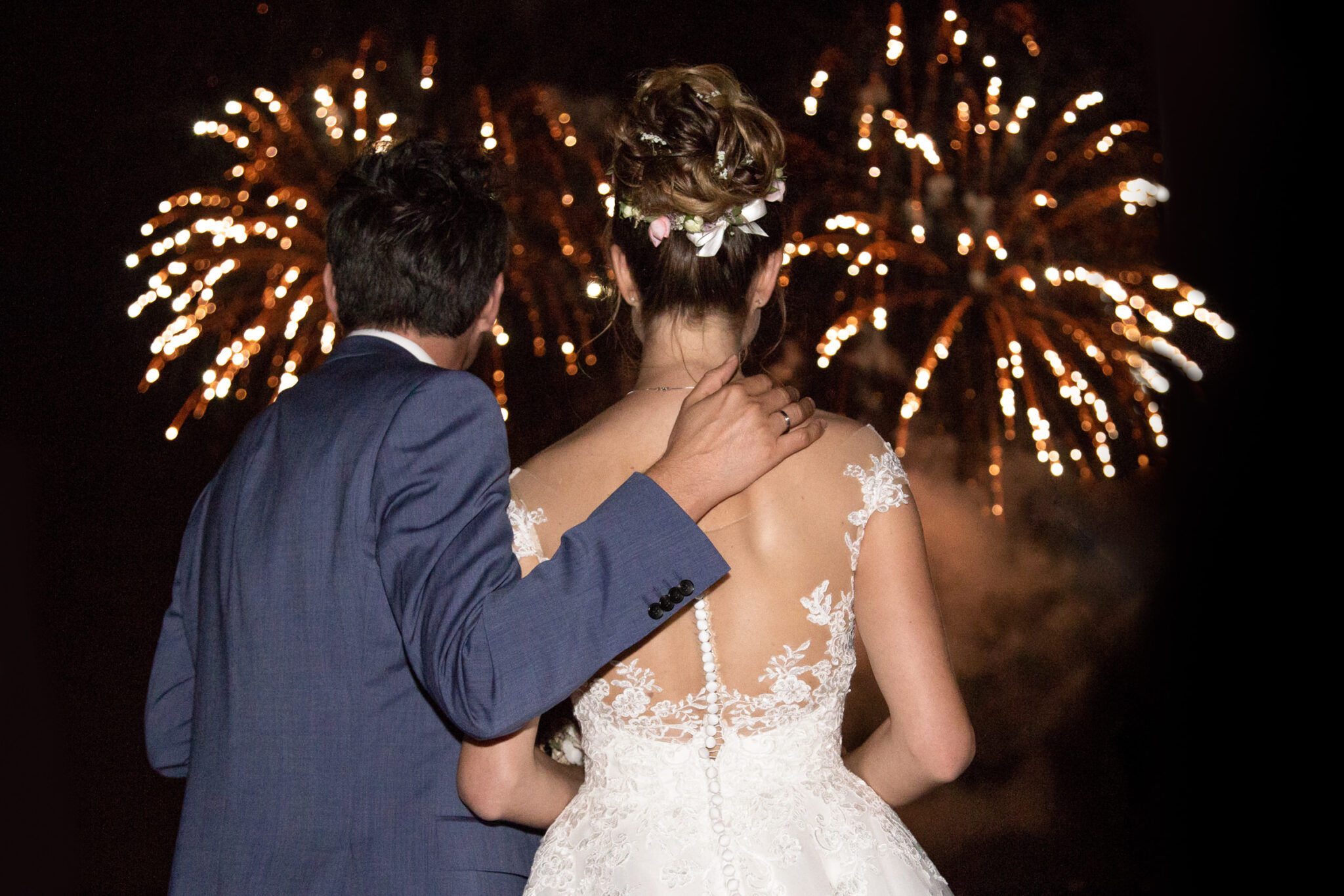Fotos von Feuerwerk bei Hochzeit