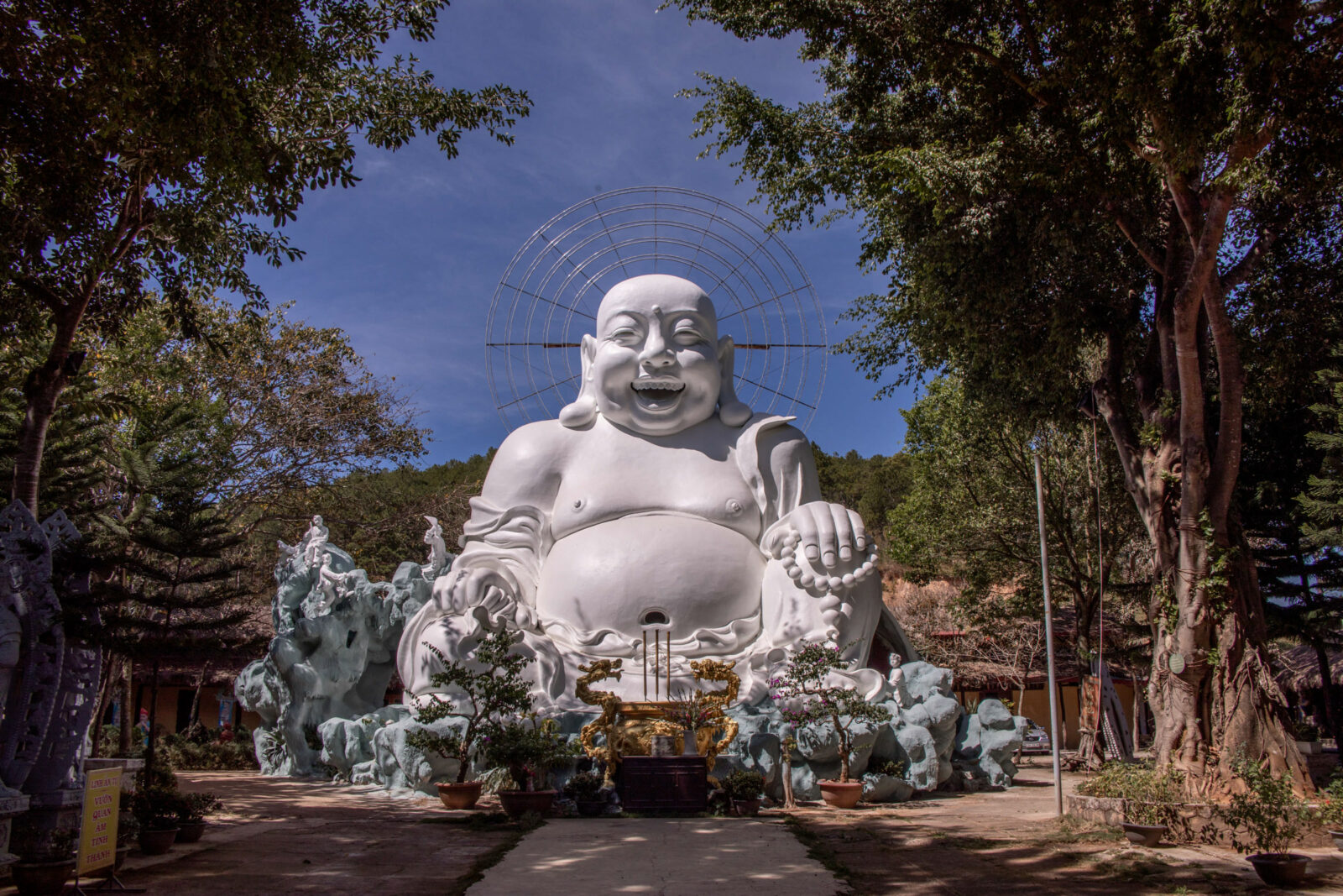 happy buddha statue in vietnam