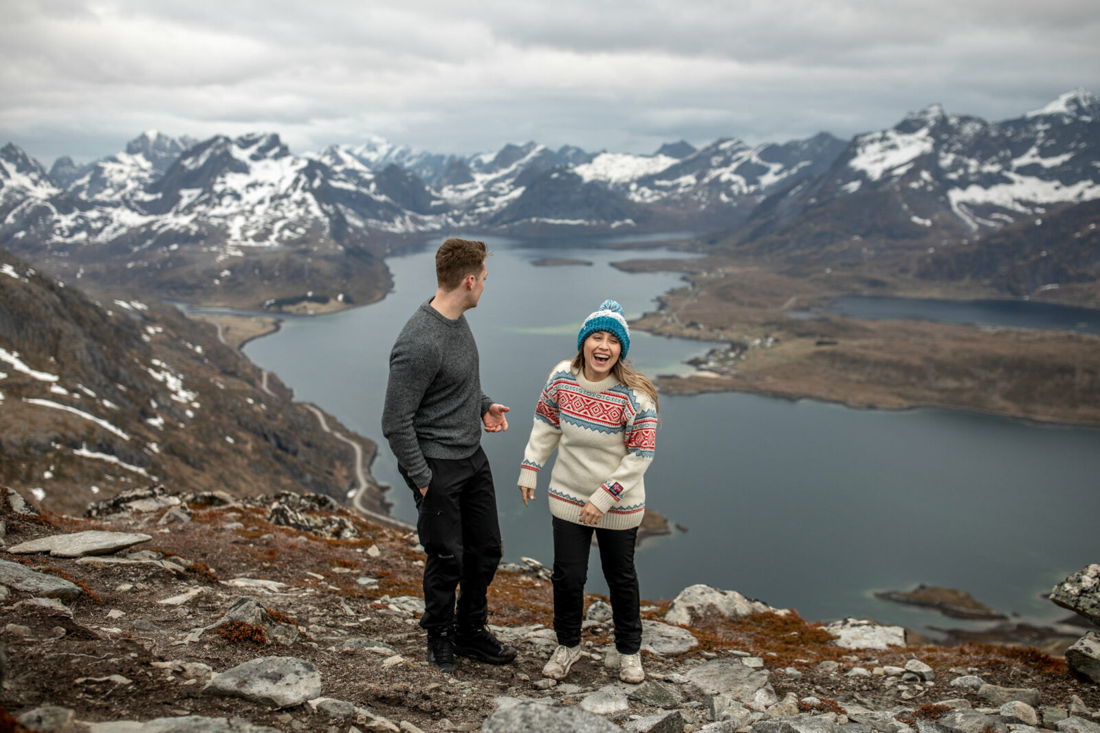 Lustiges Fotoshooting in Norwegen