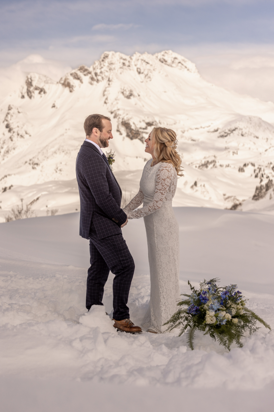 Winter Hochzeit zu zweit in den Bergen